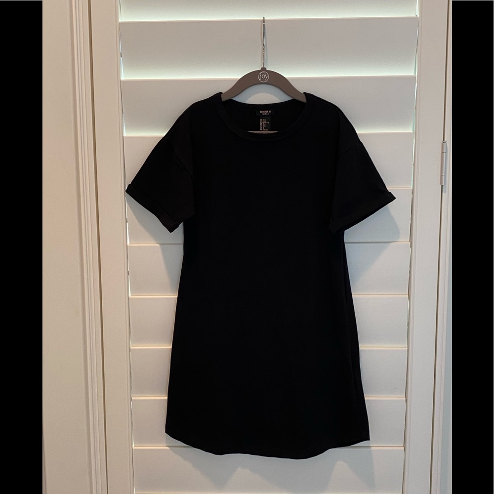 Forever 21 Girls Black T-Shirt Dress